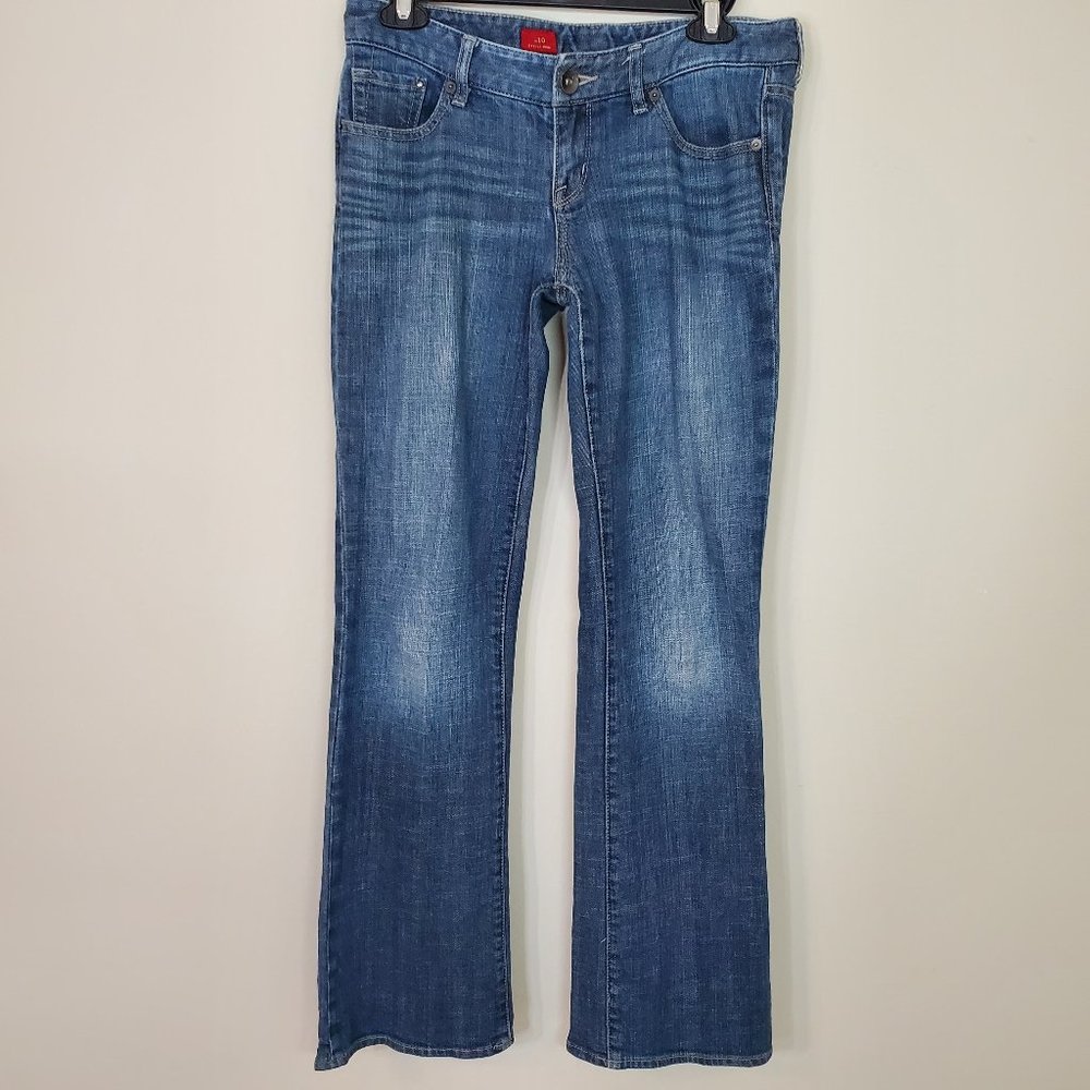 Express X2 Low Rise Mid Wash Stella Boot Jeans W10 y2k